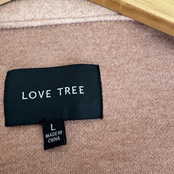 Love Tree Boxy Button Front Cropped Jacket with Collar / Large - Picture 4 of 11